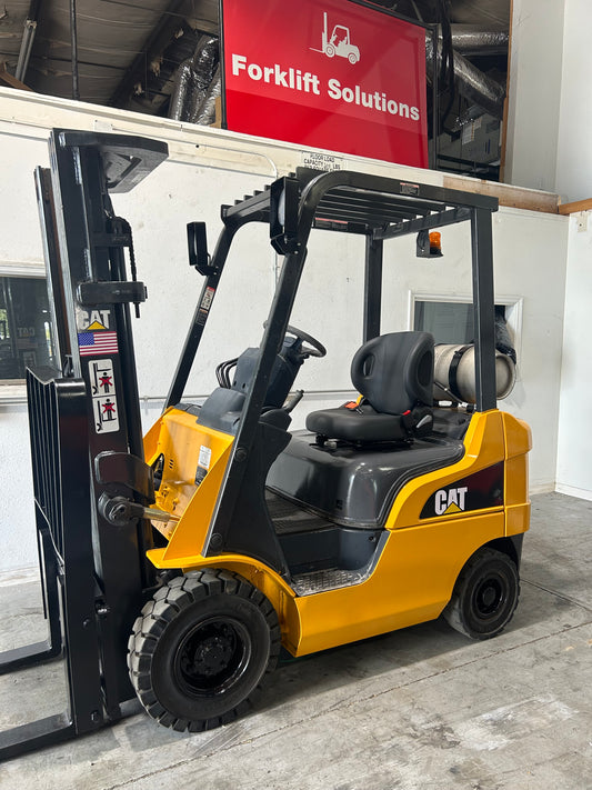 2018 Rough Terrain Caterpillar Forklift - 3,500lbs Capacity 3 Stage Mast Side Shift