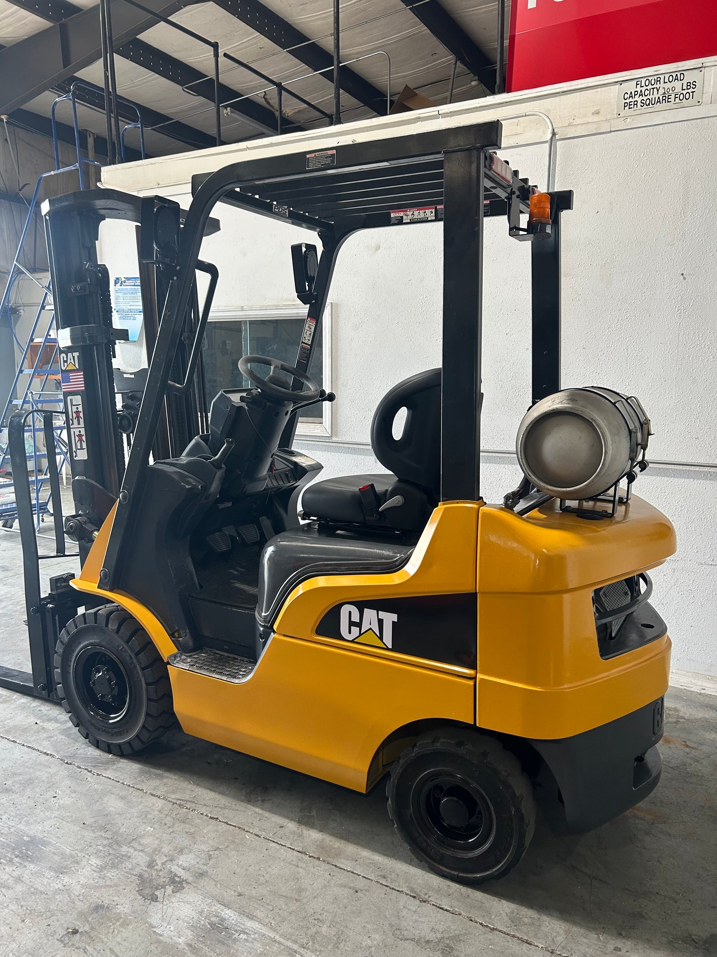 2018 Rough Terrain Caterpillar Forklift - 3,500lbs Capacity 3 Stage Mast Side Shift